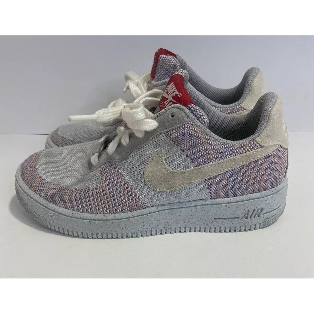 Air Force Crater Flyknit "Wolf Grey" Size 4Y Kids